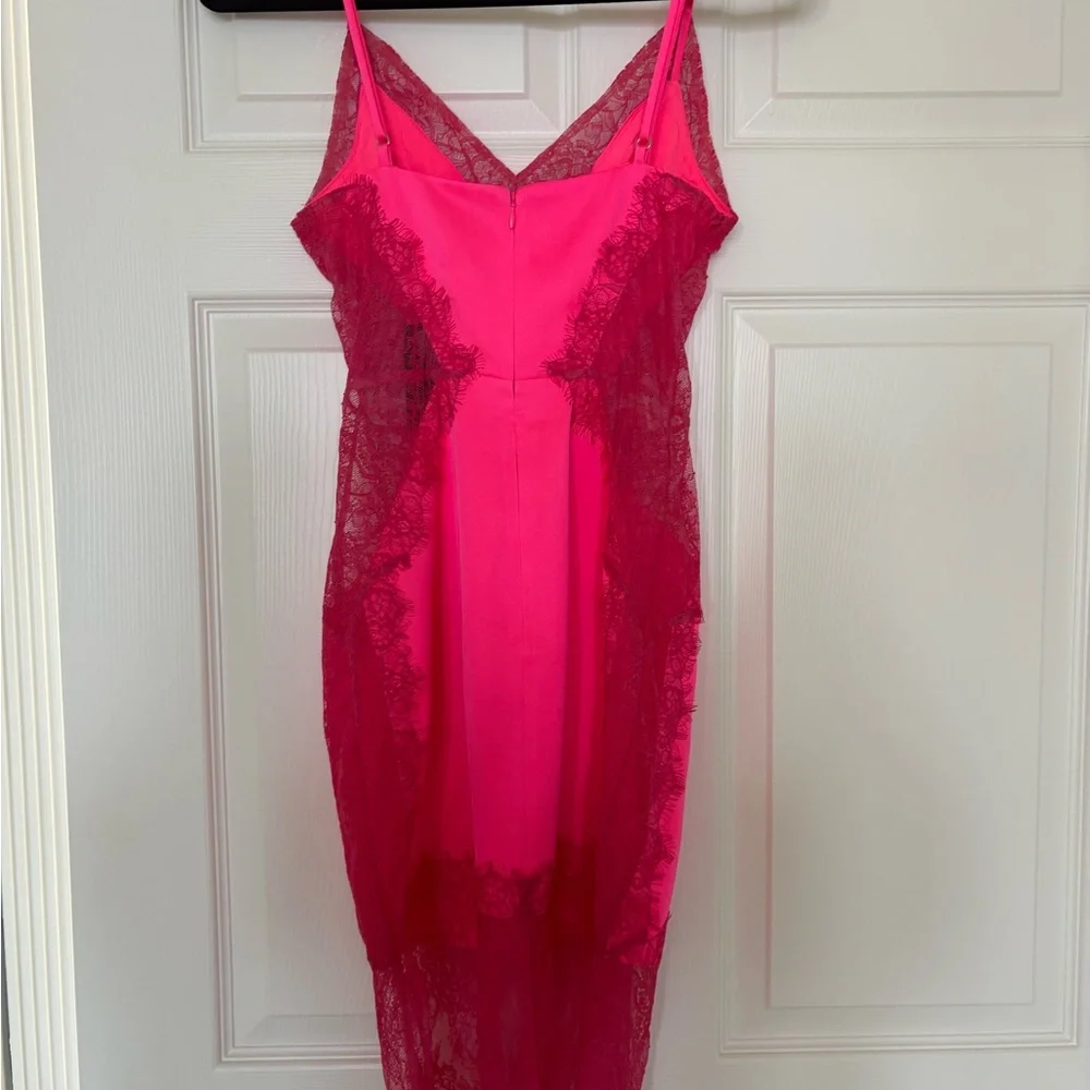 Elegant Pink Lace Slip Dress - Picture 4 of 6